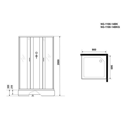 Изображение Niagara NG-1108-14BK 90х90 №3