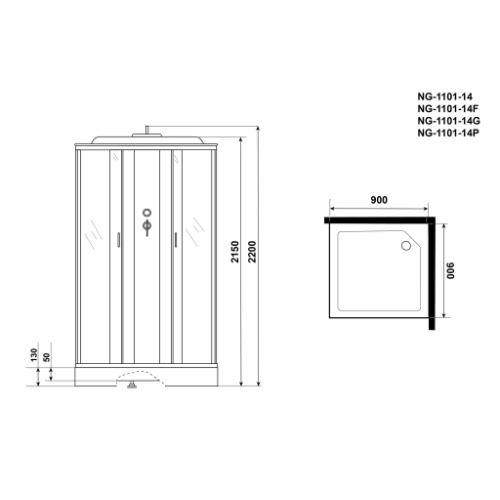 Изображение Niagara NG-1101-14 90х90 №3