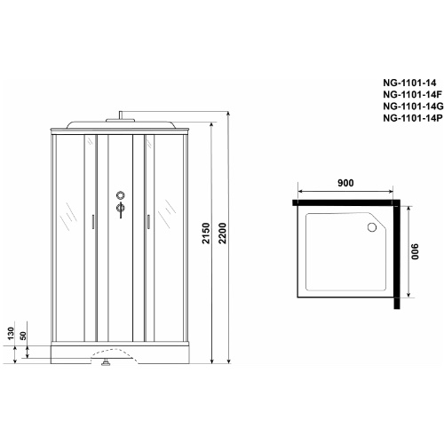 Изображение Niagara NG-1101-14F 90х90 №3