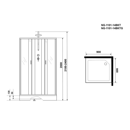 Изображение Niagara NG-1101-14BKTG 90х90 №4